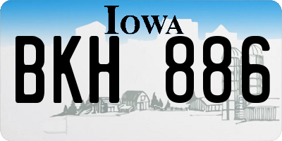 IA license plate BKH886