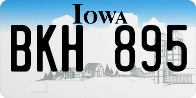 IA license plate BKH895