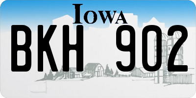 IA license plate BKH902