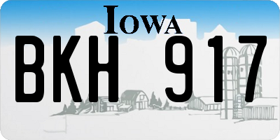 IA license plate BKH917