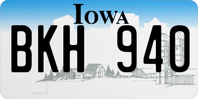 IA license plate BKH940