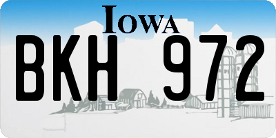 IA license plate BKH972