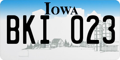 IA license plate BKI023
