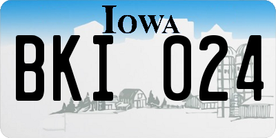 IA license plate BKI024