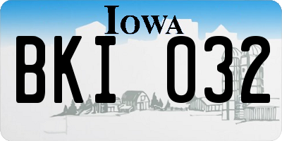 IA license plate BKI032