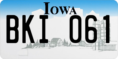IA license plate BKI061