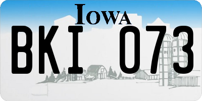 IA license plate BKI073