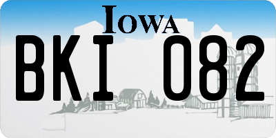 IA license plate BKI082