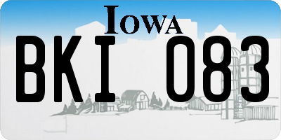 IA license plate BKI083