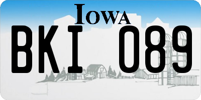 IA license plate BKI089
