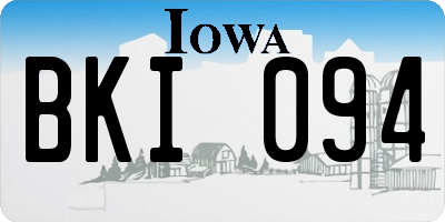 IA license plate BKI094