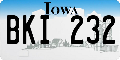 IA license plate BKI232