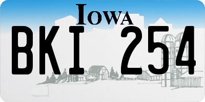 IA license plate BKI254