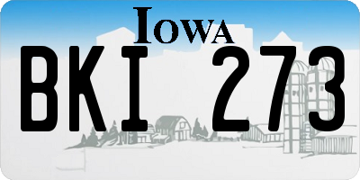 IA license plate BKI273