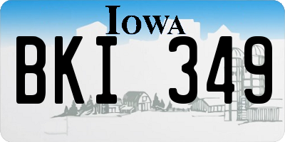 IA license plate BKI349