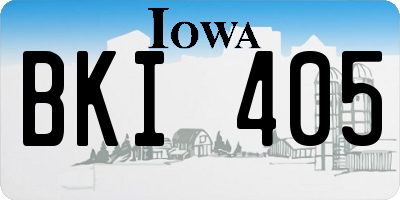 IA license plate BKI405