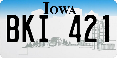 IA license plate BKI421