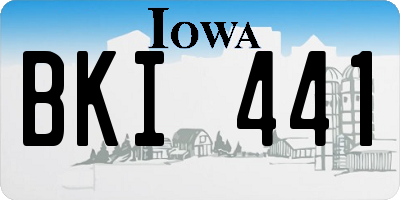 IA license plate BKI441