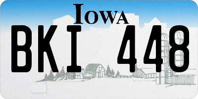 IA license plate BKI448