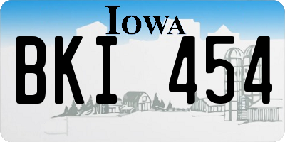 IA license plate BKI454