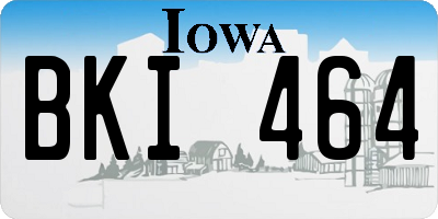 IA license plate BKI464