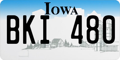 IA license plate BKI480