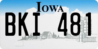 IA license plate BKI481