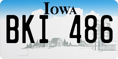 IA license plate BKI486
