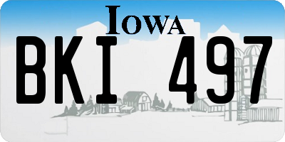 IA license plate BKI497