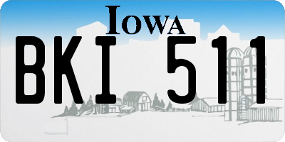 IA license plate BKI511