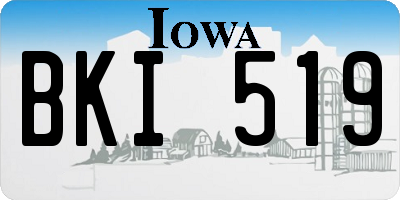 IA license plate BKI519