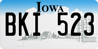 IA license plate BKI523