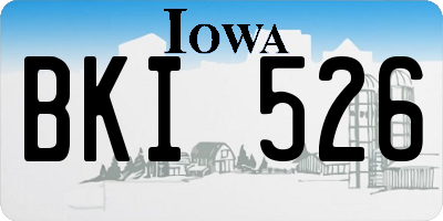 IA license plate BKI526