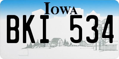 IA license plate BKI534