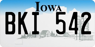 IA license plate BKI542