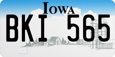 IA license plate BKI565