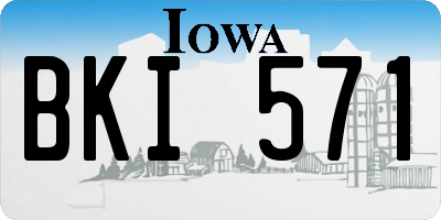 IA license plate BKI571