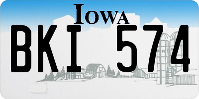IA license plate BKI574