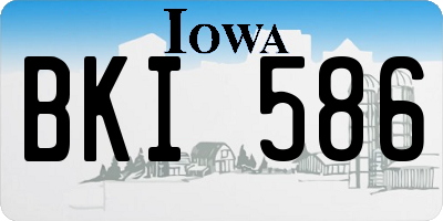 IA license plate BKI586