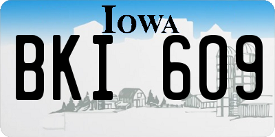 IA license plate BKI609