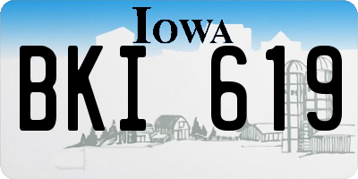 IA license plate BKI619