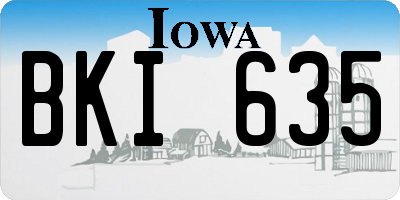 IA license plate BKI635