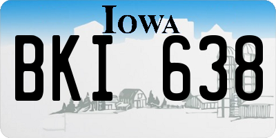 IA license plate BKI638