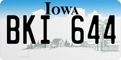 IA license plate BKI644