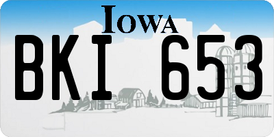 IA license plate BKI653