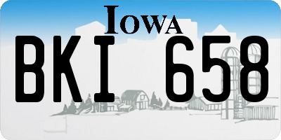 IA license plate BKI658