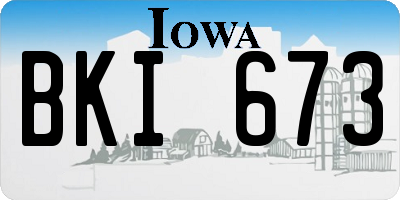 IA license plate BKI673