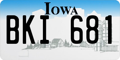 IA license plate BKI681