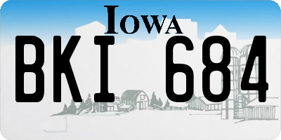 IA license plate BKI684