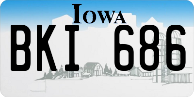 IA license plate BKI686